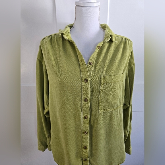 Pilcro Anthropology Green Button Down Shirt - Picture 10 of 12